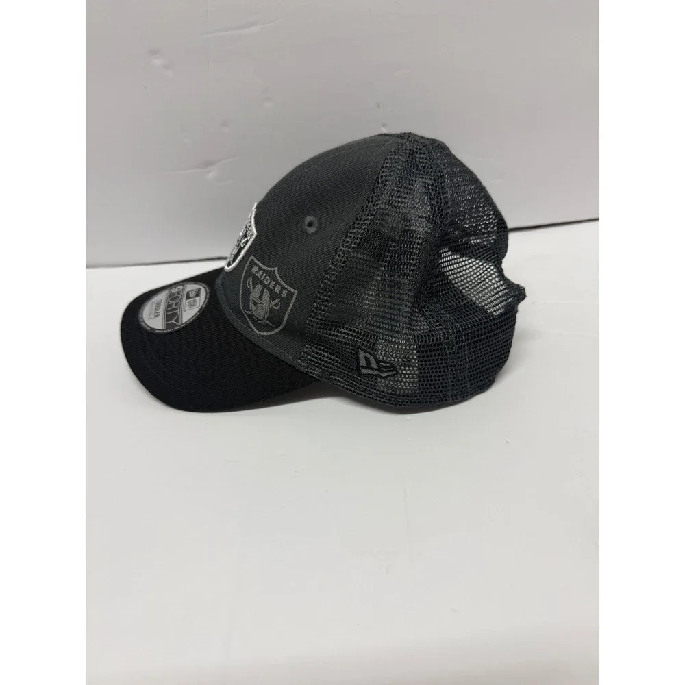 New Era 9FORTY Las Vegas Raiders Toddler Trucker Hat Mesh Adjustable Black Gray